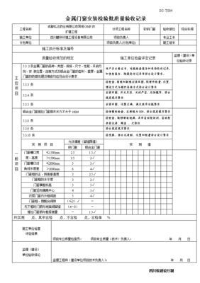金属门窗安装检验批质量验收记录解析——SG-T084表格应用指南